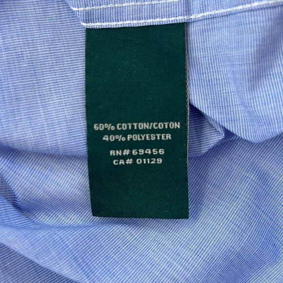 Lauren Ralph Lauren Preppy Blue Button-Up Shirt - Junior 18 / Women XS Small - Picture 9 of 11